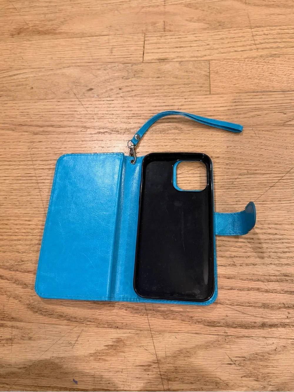 iPhone 15 pro max Bright Turquoise Wristlet Phone Wallet